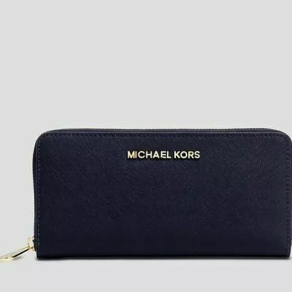 MICHAEL Michael Kors Handbags - Michael Kors Jet Set Travel Continental Navy Wallet